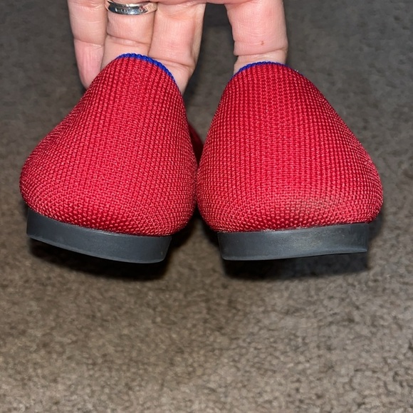 Rothy’s The Point Pointed Toe Knit Flat Red 8 - Picture 5 of 8